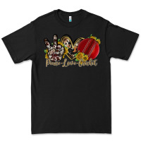 Black peace love cricket Premium Tee - RacoonDesign