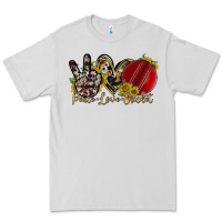 Dove Grey peace love cricket Premium Tee - RacoonDesign
