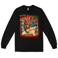Black Merry Cluckin' Christmas Long Sleeve Tee - RanaPortraitStore