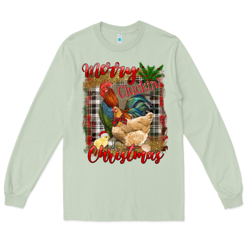 Merry Cluckin' Christmas Long Sleeve Tee by RanaPortraitStore | Teevron