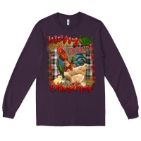 Plum Merry Cluckin' Christmas Long Sleeve Tee - RanaPortraitStore