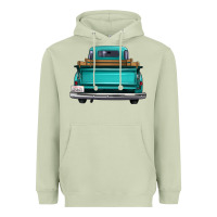 Matcha western truck back view 2 Heavyweight Hoodie - FaDigitalArtStudio