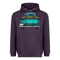 Plum western truck back view 2 Heavyweight Hoodie - FaDigitalArtStudio