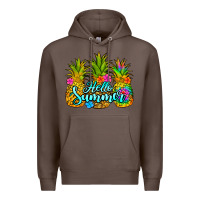 Coffee hello summer pineapple Premium Hoodie - Jasminsmagicworld