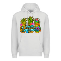 Dove Grey hello summer pineapple Premium Hoodie - Jasminsmagicworld
