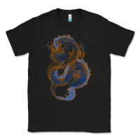 Black blue and orange dragon Classic Tee - RanaPortraitStore