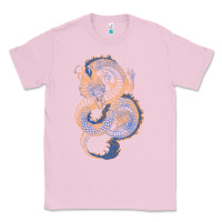 Bubblegum Pink blue and orange dragon Classic Tee - RanaPortraitStore