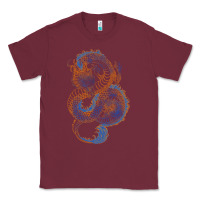 Burgundy blue and orange dragon Classic Tee - RanaPortraitStore