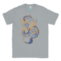 Heather Grey blue and orange dragon Classic Tee - RanaPortraitStore