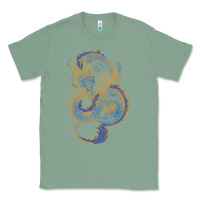 Sage blue and orange dragon Classic Tee - RanaPortraitStore