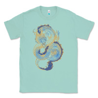 Seafoam blue and orange dragon Classic Tee - RanaPortraitStore