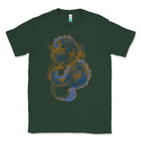 Sports Green blue and orange dragon Classic Tee - RanaPortraitStore