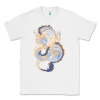 White blue and orange dragon Classic Tee - RanaPortraitStore