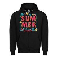 Black summer  vibes Zipper Hoodie - texasbilliewilder
