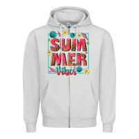 Dove Grey summer  vibes Zipper Hoodie - texasbilliewilder