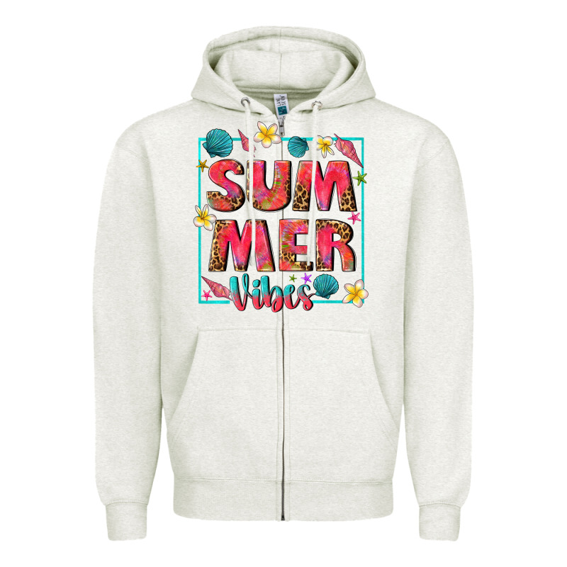 Summer  Vibes Zipper Hoodie by texasbilliewilder | Teevron