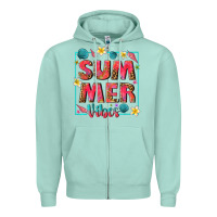 Seafoam summer  vibes Zipper Hoodie - texasbilliewilder