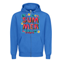 True Royal summer  vibes Zipper Hoodie - texasbilliewilder