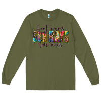 Army Green boat waves sun rays lake days Long Sleeve Tee - texasbilliewilder