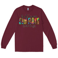 Burgundy boat waves sun rays lake days Long Sleeve Tee - texasbilliewilder