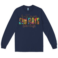 Navy boat waves sun rays lake days Long Sleeve Tee - texasbilliewilder