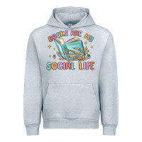 Heather Grey books are my social life Urban Hoodie - MaliasSmallBusiness