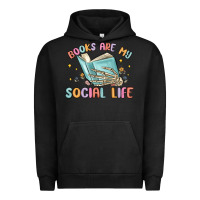 Pigment Black books are my social life Urban Hoodie - MaliasSmallBusiness