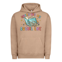 Pigment Burro books are my social life Urban Hoodie - MaliasSmallBusiness