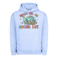 Pigment Grape Ice books are my social life Urban Hoodie - MaliasSmallBusiness