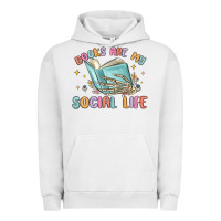 Pigment Lunar Rock books are my social life Urban Hoodie - MaliasSmallBusiness