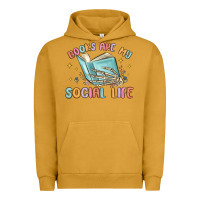Pigment Peanut Butter books are my social life Urban Hoodie - MaliasSmallBusiness