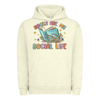 Pigment Pistachio books are my social life Urban Hoodie - MaliasSmallBusiness