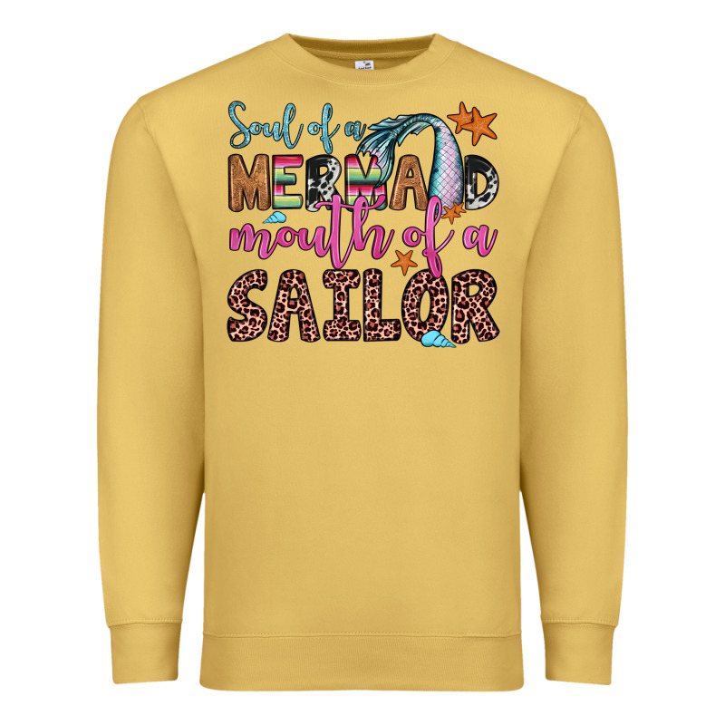 Soul Of A Mermaid Mouth Of A Sailor Premium Sweatshirt by JahusDesignShop | Teevron
