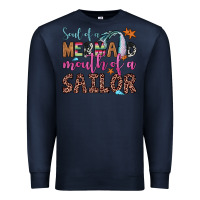 Navy soul of a mermaid mouth of a sailor Premium Sweatshirt - JahusDesignShop