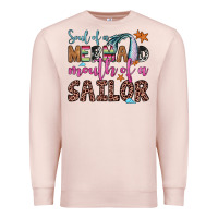 Pale Pink soul of a mermaid mouth of a sailor Premium Sweatshirt - JahusDesignShop