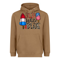 Toasted Coconut red white blue Heavyweight Hoodie - CowhideDigitalArt