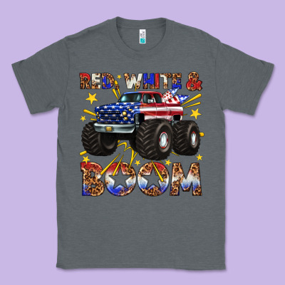 Classic Tee red white and boom