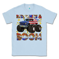 Dusty Blue red white and boom Classic Tee - texasbilliewilder