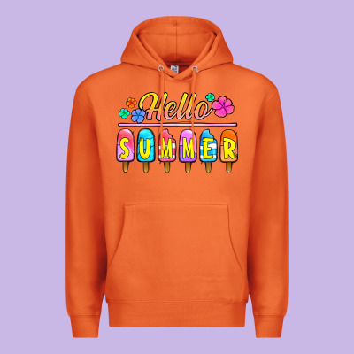 Hello Summer Popsicles Premium Hoodie Designed By Jasminsmagicworld