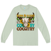Matcha born and raised country western Long Sleeve Tee - texasbilliewilder