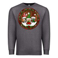 Charcoal Heather christmas gnomies christmas ornament Premium Sweatshirt - BundleAndBundleShop