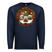 Navy christmas gnomies christmas ornament Premium Sweatshirt - BundleAndBundleShop