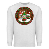 Oatmeal Heather christmas gnomies christmas ornament Premium Sweatshirt - BundleAndBundleShop