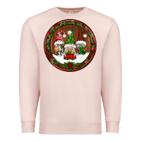 Pale Pink christmas gnomies christmas ornament Premium Sweatshirt - BundleAndBundleShop