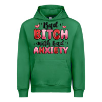 Emerald bad bitch with bad anxiety Urban Hoodie - MaliasSmallBusiness