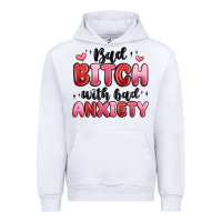 Bad Bitch With Bad Anxiety Urban Hoodie | Teevron