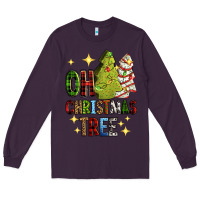 Plum Oh Christmas tree Christmas cake Long Sleeve Tee - RanaPortraitStore