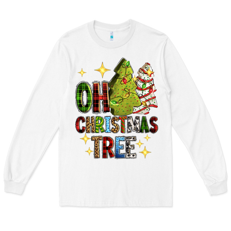 Oh Christmas Tree Christmas Cake Long Sleeve Tee by RanaPortraitStore | Teevron