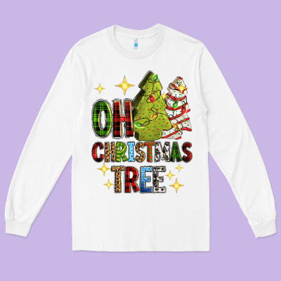 Long Sleeve Tee Oh Christmas tree Christmas cake