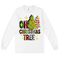 White Oh Christmas tree Christmas cake Long Sleeve Tee - RanaPortraitStore